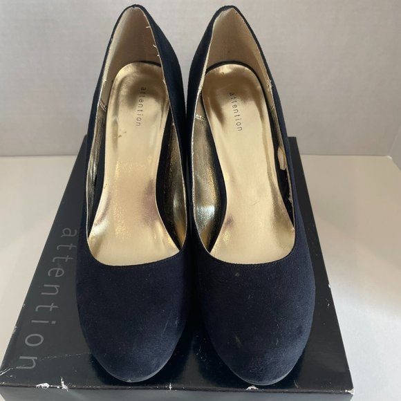 ATTENTION JAYDEN II High Heels Womens Size 9.5M Black Suede Style 30405 - Picture 3 of 14